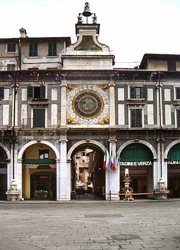 Orologio di piazza Loggia con "I Màcc dé lé ùre"