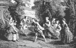 Giuoco dei Quattro Cantoni, da un dipinto del secolo XVIII