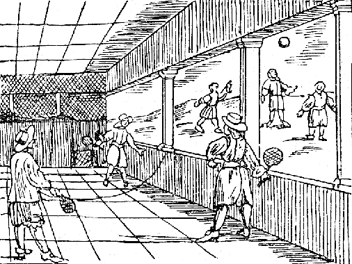 Giuoco della pallacorda, da una stampa del secolo XVII