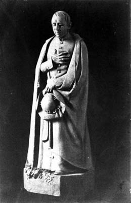 Statuetta raffigurante Mons. Luigi Martini, confortatore di condannati alla pena capitale a Mantova.