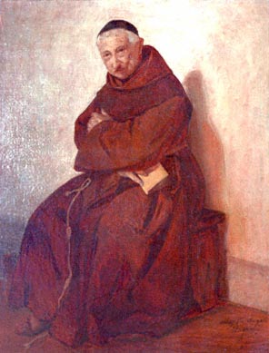 Angelo Inganni. (Brescia, 1807 - Gussago 1880) "Padre Maurizio Malvestiti".
