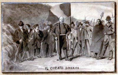 Don Pietro Boifava al comando del suo corpo franco.